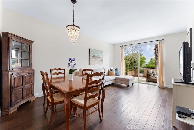 3 Fleurance St, Laguna Niguel, CA 92677 - dining area featuring dark wood finished floors and a chandelier