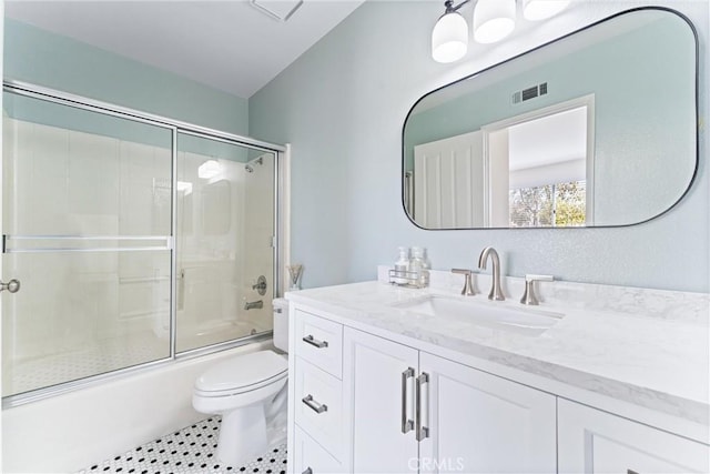 3 Fleurance St, Laguna Niguel, CA 92677 - bathroom featuring vanity, bath / shower combo with glass door, and tile patterned flooring