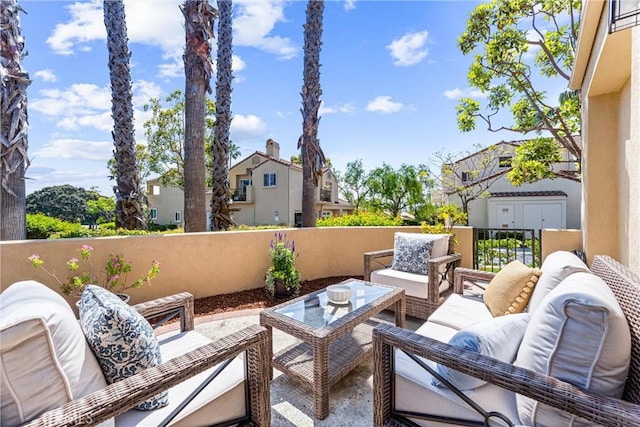 3 Fleurance St, Laguna Niguel, CA 92677 - view of patio / terrace with an outdoor hangout area and a residential view