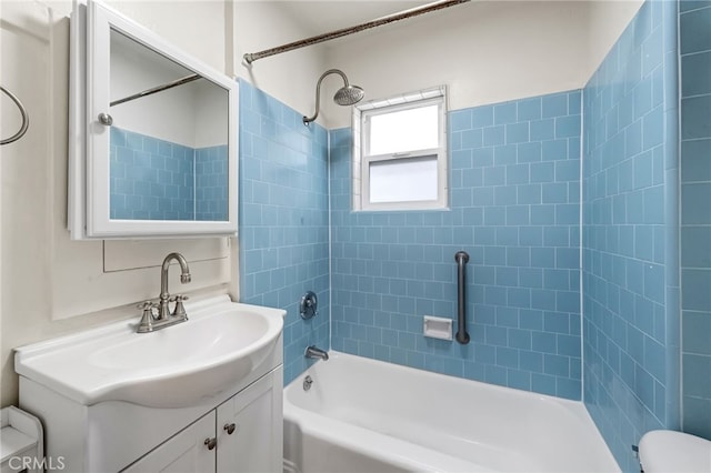 1634 Bayview Dr, Hermosa Beach, CA 90254 - full bathroom with bathtub / shower combination, toilet, and vanity