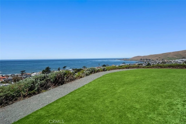 1000 Park Ave, Cayucos, CA 93430 - view of home's community featuring a water view and a yard