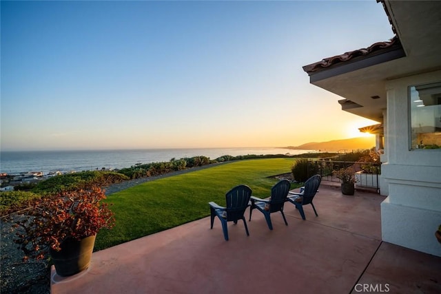 1000 Park Ave, Cayucos, CA 93430 - view of patio / terrace with a water view
