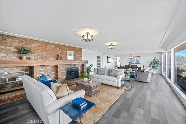 1000 Park Ave, Cayucos, CA 93430 - living area with a fireplace and wood finished floors