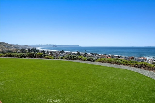 1000 Park Ave, Cayucos, CA 93430 - view of home's community with a water view and a lawn