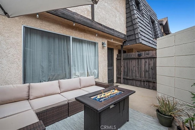 5465 Newcastle Ave Unit 6, Encino, CA 91316 - deck with an outdoor living space with a fire pit