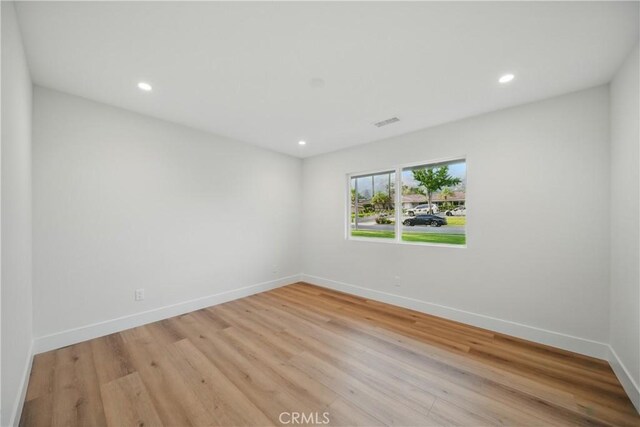 830 Huerta Verde Rd, Glendora, CA 91741 - spare room featuring baseboards, recessed lighting, and light wood-type flooring