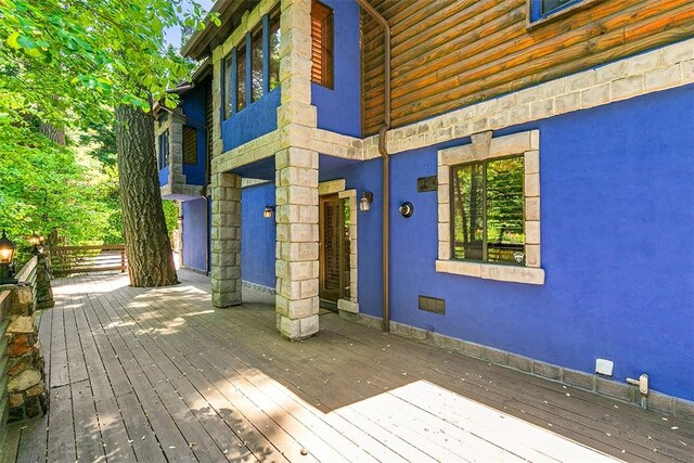 760 Kuffel Canyon Rd, Lake Arrowhead, CA 92385 - view of wooden terrace