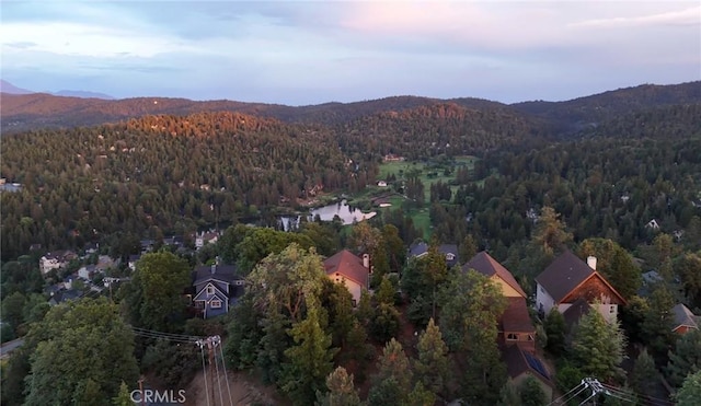 26603 Windward Rd, Lake Arrowhead, CA 92352 - aerial overview of property's location with mountains