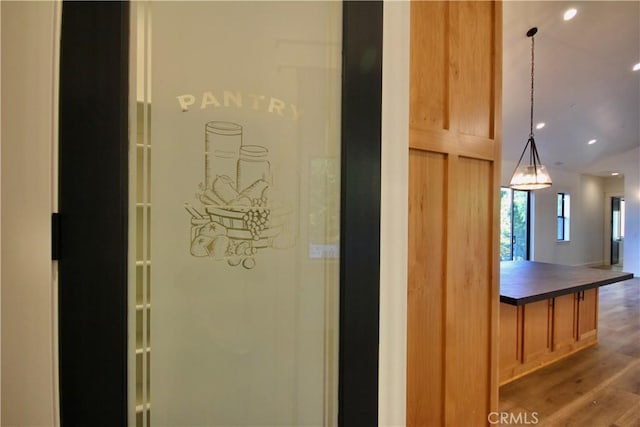 26603 Windward Rd, Lake Arrowhead, CA 92352 - hall featuring wood finished floors