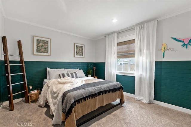 28341 Heather Green Way, Menifee, CA 92584 - carpeted bedroom with ornamental molding and a wainscoted wall
