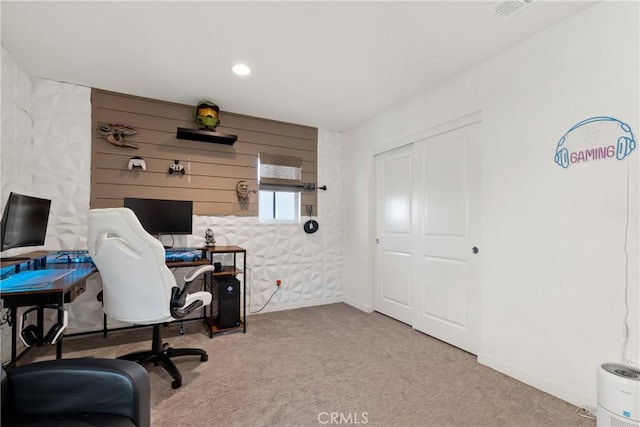 28341 Heather Green Way, Menifee, CA 92584 - home office featuring carpet flooring and recessed lighting