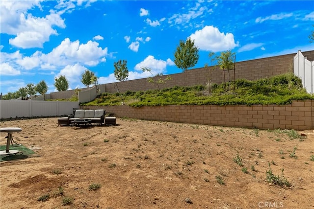 28341 Heather Green Way, Menifee, CA 92584 - fenced backyard featuring an outdoor hangout area