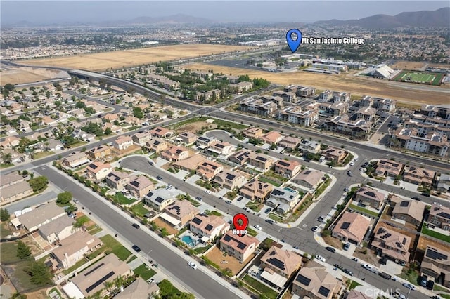 28341 Heather Green Way, Menifee, CA 92584 - aerial view of property and surrounding area with nearby suburban area and mountains