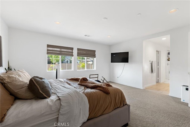 28341 Heather Green Way, Menifee, CA 92584 - bedroom featuring light colored carpet and recessed lighting