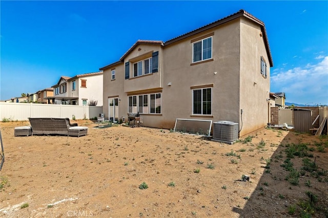 28341 Heather Green Way, Menifee, CA 92584 - rear view of house with central air condition unit and stucco siding