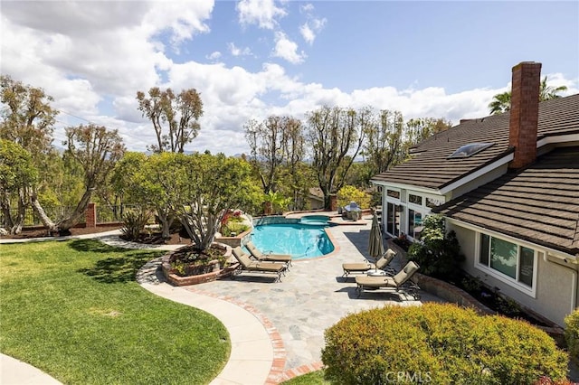 25611 Rangewood Rd, Laguna Hills, CA 92653 - view of pool with a patio area and a pool with connected hot tub