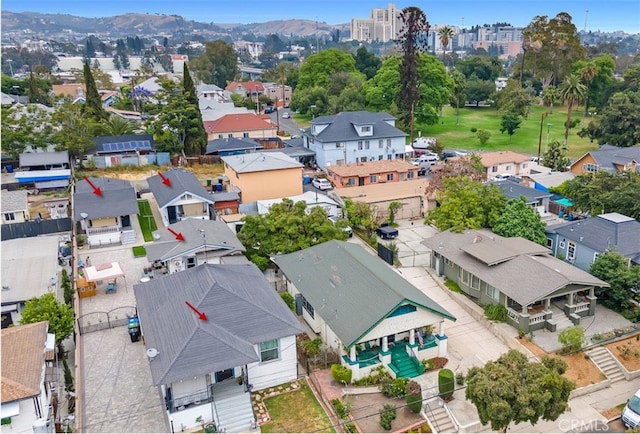 1521 Bridge St, Los Angeles, CA 90033 - aerial view of residential area featuring a mountain backdrop