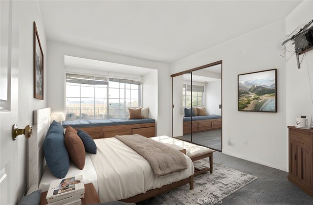 4205 Hermitage Dr, Hacienda Heights, CA 91745 - carpeted bedroom featuring a closet and baseboards