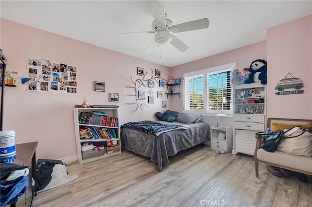 12045 Falcon Crest Way, Porter Ranch, CA 91326 - bedroom with wood finished floors and a ceiling fan