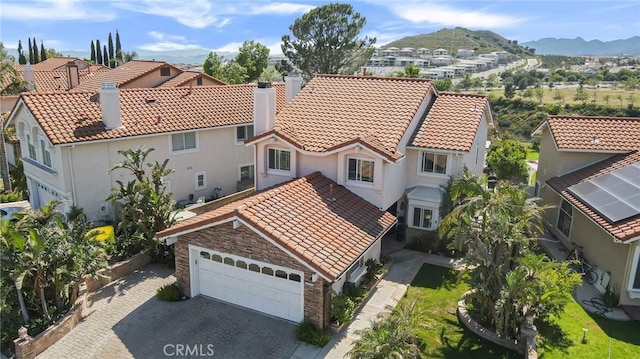 12045 Falcon Crest Way, Porter Ranch, CA 91326 - aerial view of residential area with a mountainous background