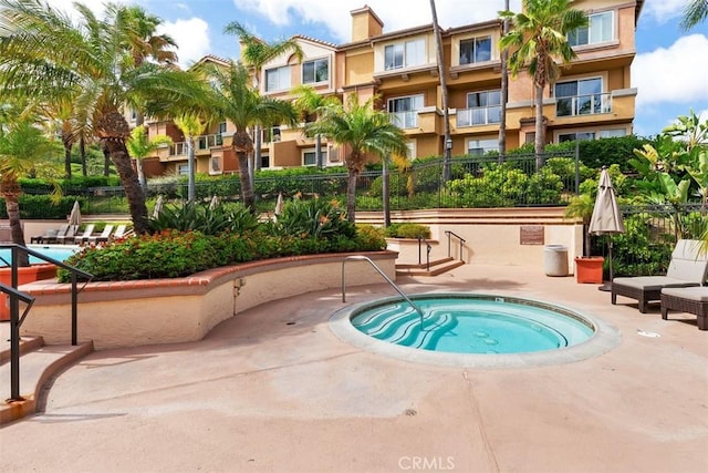 30902 Clubhouse Dr Unit 28C, Laguna Niguel, CA 92677 - view of pool with a hot tub and a patio