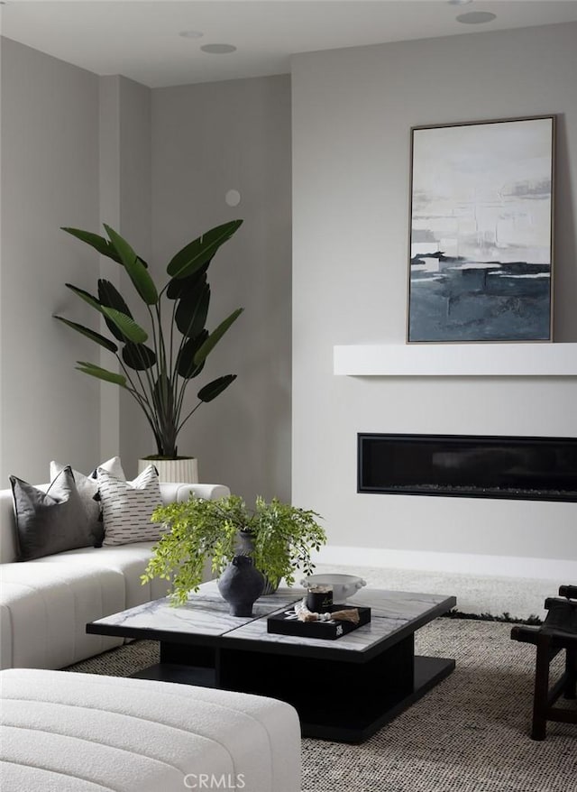 18510 Boulder Blf, Silverado, CA 92676 - living area with a glass covered fireplace