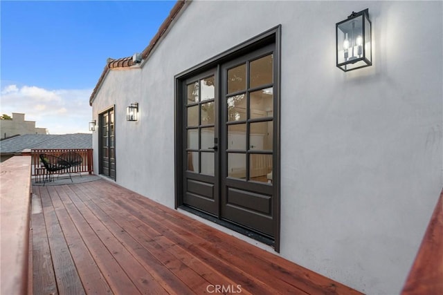 3649 Mount Vernon Dr, View Park, CA 90008 - wooden terrace featuring french doors