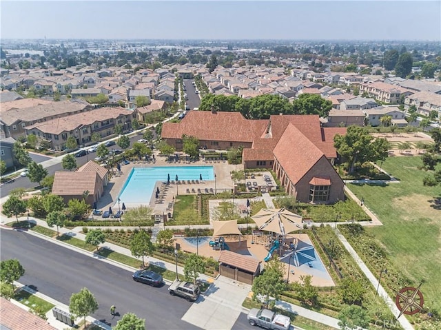 12392 Sandy Ct, Whittier, CA 90602 - drone / aerial view of a pool area