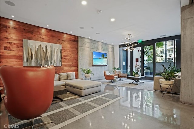 1111 S Grand Ave Unit 702, Los Angeles, CA 90015 - lobby with recessed lighting and wood walls
