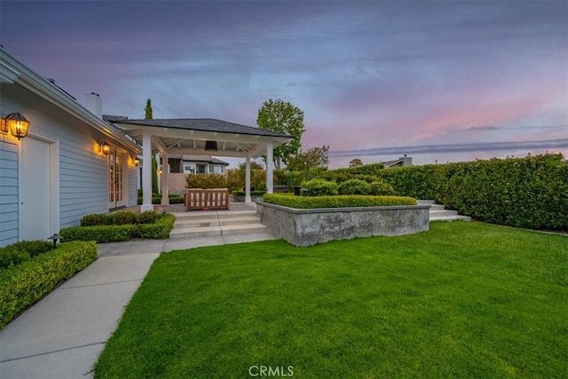233 Elaine Way, Pismo Beach, CA 93449 - view of grassy yard with a gazebo