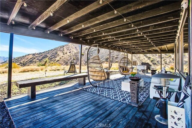 49490 Big Morongo Canyon Rd, Morongo Valley, CA 92256 - deck with a mountain view