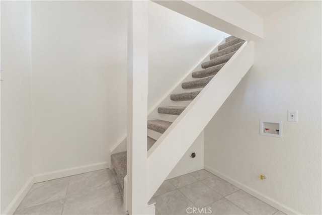 2100 1st Ln, Big Bear City, CA 92314 - stairs featuring baseboards and tile patterned flooring