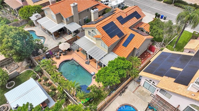 7223 Yarnell Rd, Highland, CA 92346 - aerial view of a pool area