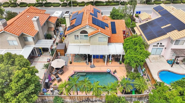 7223 Yarnell Rd, Highland, CA 92346 - view from above of property with a pool