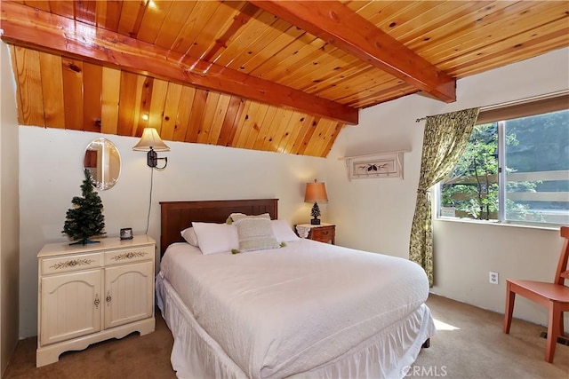 1192 Evergreen Ln, Lake Arrowhead, CA 92352 - bedroom with carpet flooring and wooden ceiling