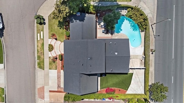 3021 E Hartford Rd, Orange, CA 92869 - bird's eye view of a pool