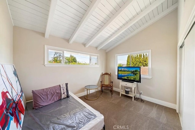 3021 E Hartford Rd, Orange, CA 92869 - bedroom with carpet and wooden ceiling