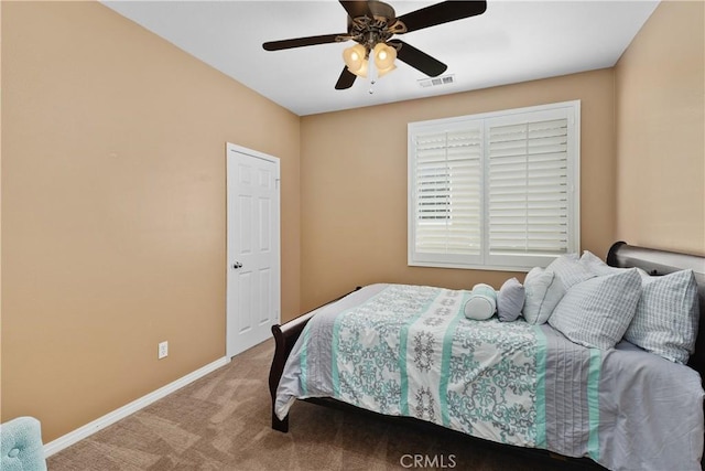 25079 Loring Rd, Wildomar, CA 92595 - bedroom with carpet flooring, baseboards, and a ceiling fan