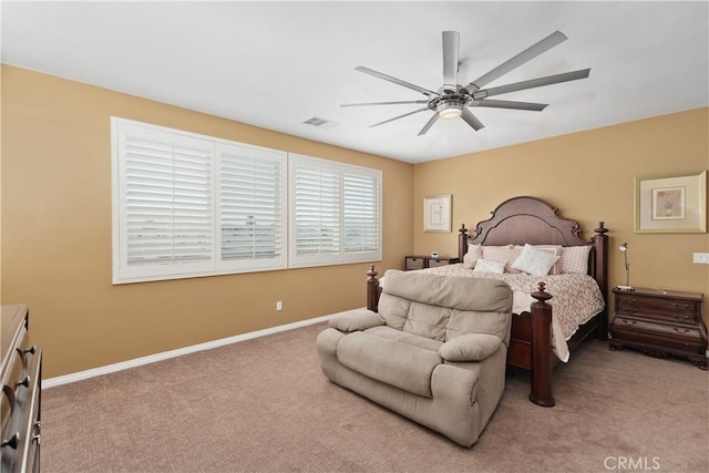25079 Loring Rd, Wildomar, CA 92595 - bedroom featuring carpet, baseboards, and ceiling fan