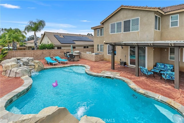 25079 Loring Rd, Wildomar, CA 92595 - view of pool with a patio area, a fenced backyard, and outdoor lounge area