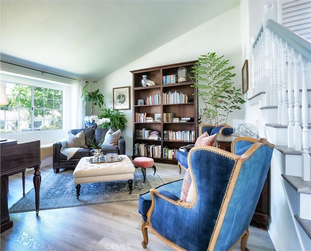 2018 Bataan Rd Unit A, Redondo Beach, CA 90278 - sitting room with vaulted ceiling and wood finished floors