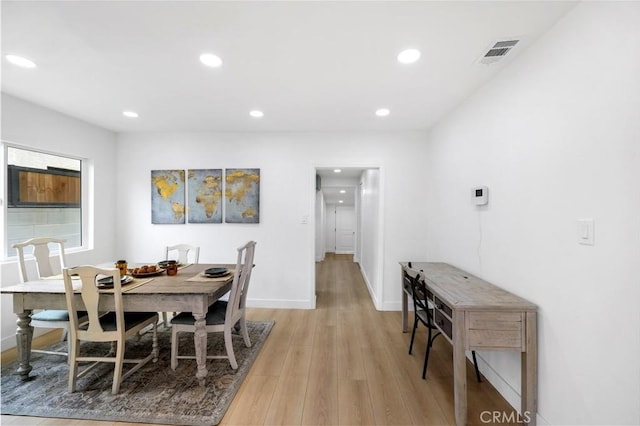 2218 S Meridian Ave, Alhambra, CA 91803 - dining space with light wood-style flooring, recessed lighting, and baseboards