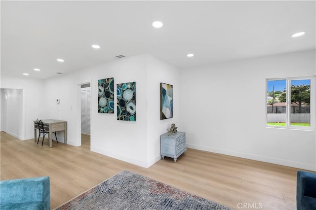 2218 S Meridian Ave, Alhambra, CA 91803 - living area with recessed lighting, light wood-type flooring, and baseboards