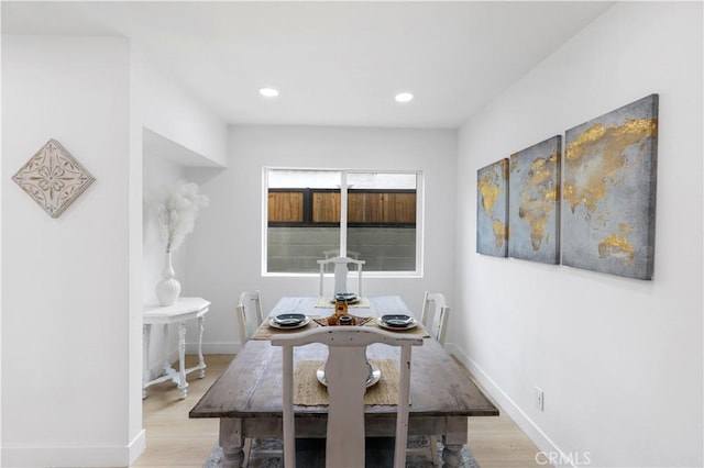 2218 S Meridian Ave, Alhambra, CA 91803 - dining room with baseboards, light wood-style flooring, and recessed lighting