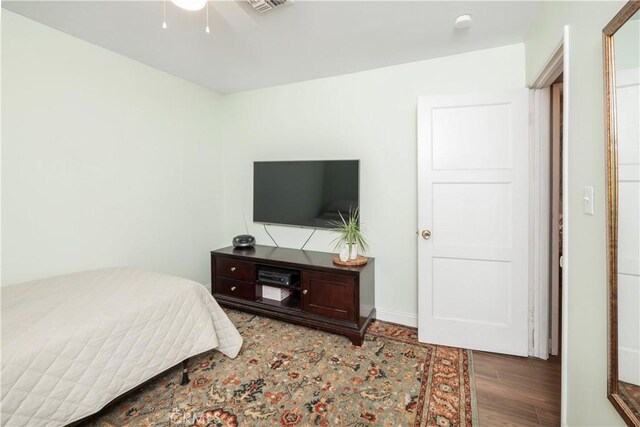 14121 Calais St, Baldwin Park, CA 91706 - bedroom featuring wood finished floors and a ceiling fan
