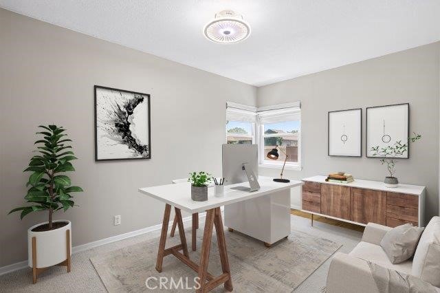 1501 W Baker Ave, Fullerton, CA 92833 - office area with baseboards and light colored carpet