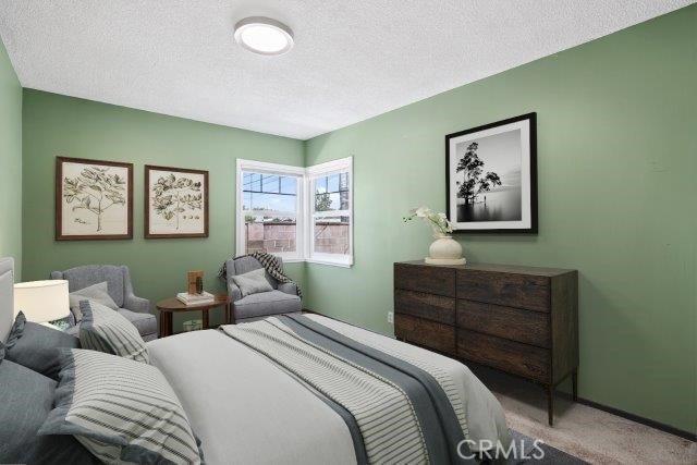 1501 W Baker Ave, Fullerton, CA 92833 - bedroom with carpet and a textured ceiling