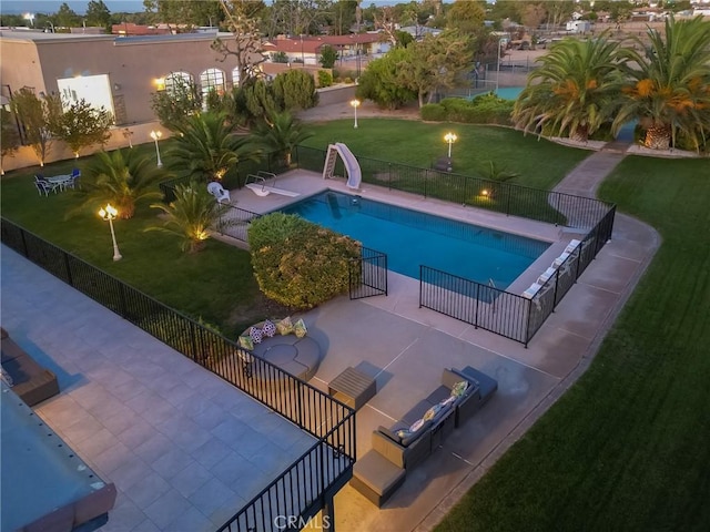 42722 20th St W, Lancaster, CA 93534 - view of pool featuring a water slide
