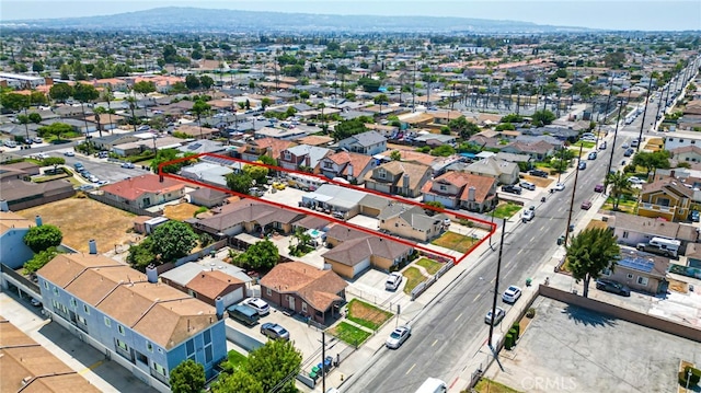 546 E 220th St, Carson, CA 90745 - aerial view of residential area featuring property parcel outlined