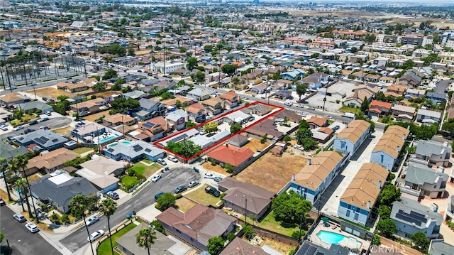 546 E 220th St, Carson, CA 90745 - aerial view of property's location with property boundaries highlighted and nearby suburban area